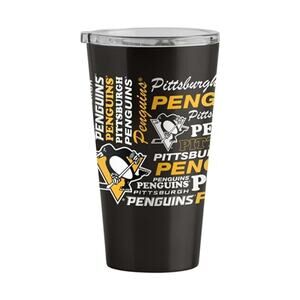 Pittsburgh Penguins Tumbler 16oz NHL Spirit Pint Stainless Steel Travel Black
